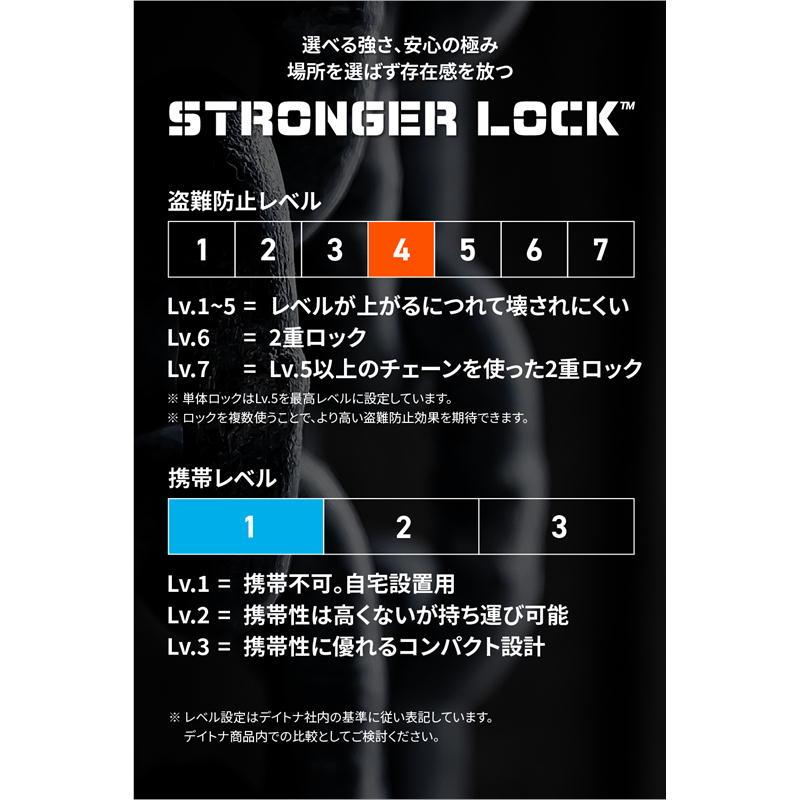 DAYTONA（デイトナ） ストロンガーチェーンロック 鍵タイプ φ8mm