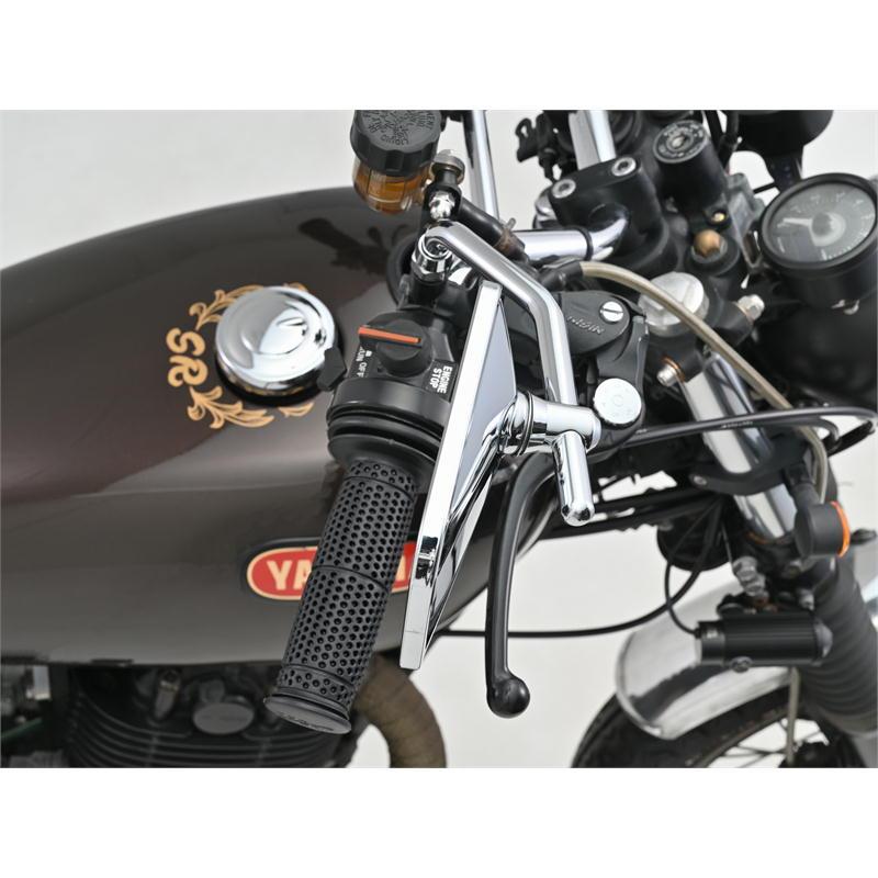 デイトナ DAYTONA 60647 ハイビジミラー 2ベントロッド OVAL クローム