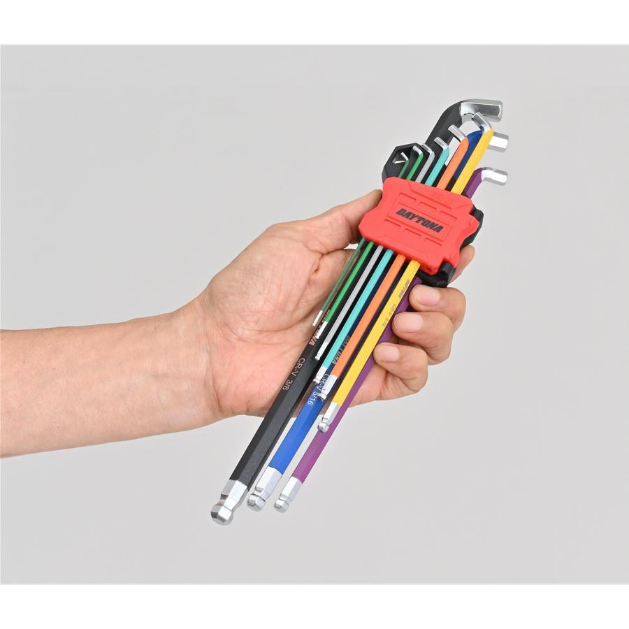 DAYTONA（デイトナ） バイク用 工具 六角レンチ セット 9本組 ボール