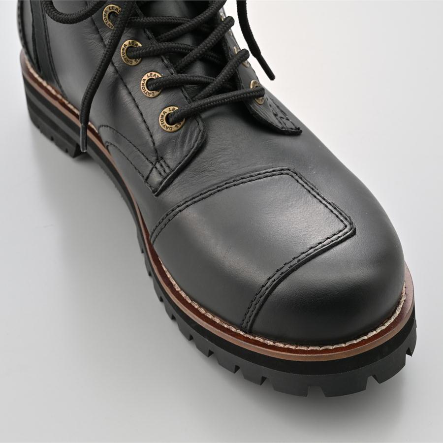 FRY Daytona/デイトナ　ドイツ製　バイクブーツ　ライディング　ツーリング　size38　23.5-24.0程度〈黒/BLACK/ブラック〉bike/　Boots/Shoes〕菅No.WT33 レースアップのショートタイプ＆サイドジップ！ デイトナから新作