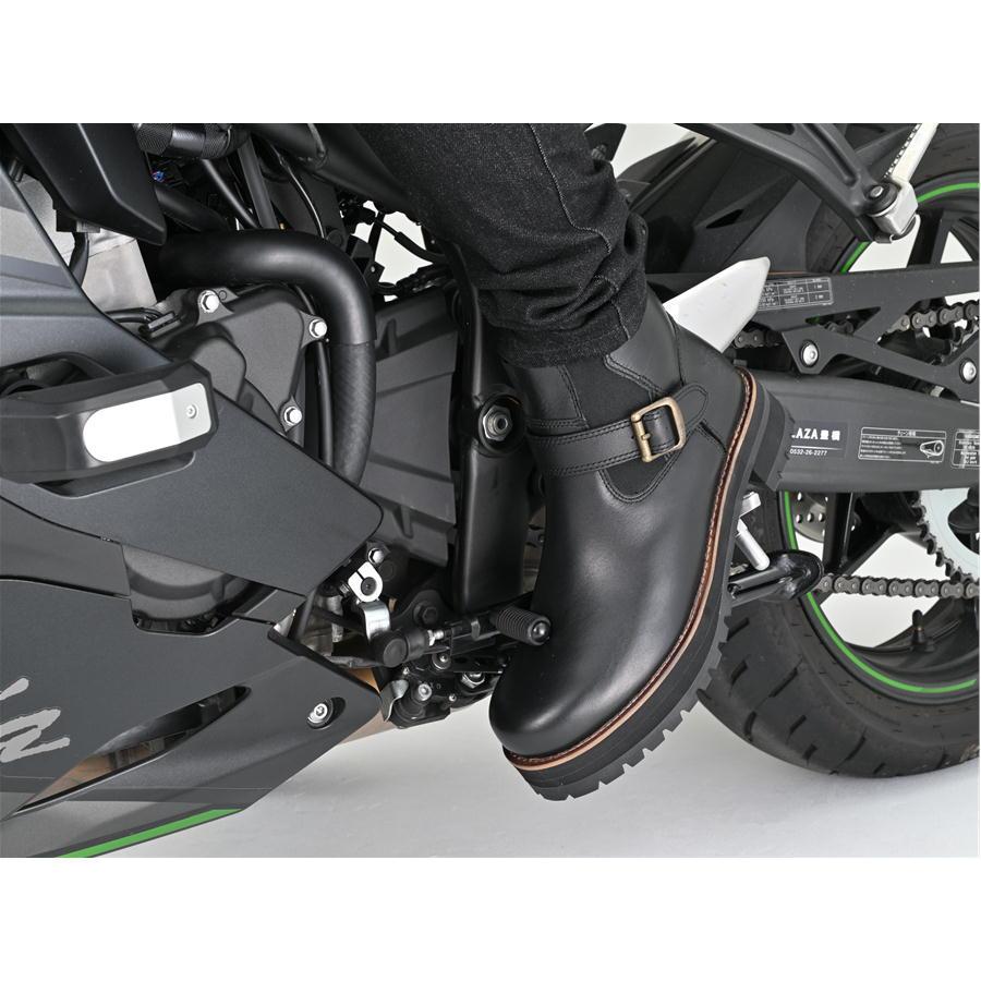 FRY Daytona/デイトナ　ドイツ製　バイクブーツ　ライディング　ツーリング　size38　23.5-24.0程度〈黒/BLACK/ブラック〉bike/　Boots/Shoes〕菅No.WT33 レースアップのショートタイプ＆サイドジップ！ デイトナから新作