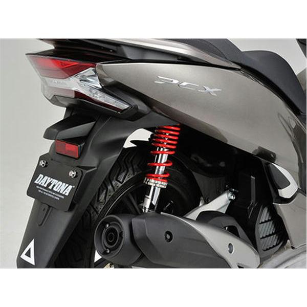デイトナ DAYTONA 強化リアショック メッキ/レッド PCX用