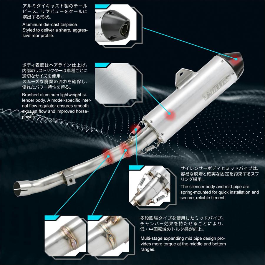 デルタ バレル4-S（JMCA認定品）※トルクヘッドパイプ付属　WR250R/X DELTA（デルタ） バレル4-Sサイレンサー WR125R '26 JMCA : ネトセトラ