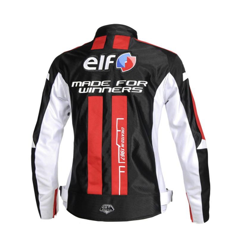 elf エルフ　バイクジャケット 3L 黒/赤/白　メッシュ elf エルフ ELF イデアールメッシュジャケット ブラック＆レッド