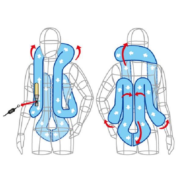 ヒットエアー hit-air 一体型エアバッグ・ハーネス MLV-P ブラック サイズ2XL | hit-air | 08