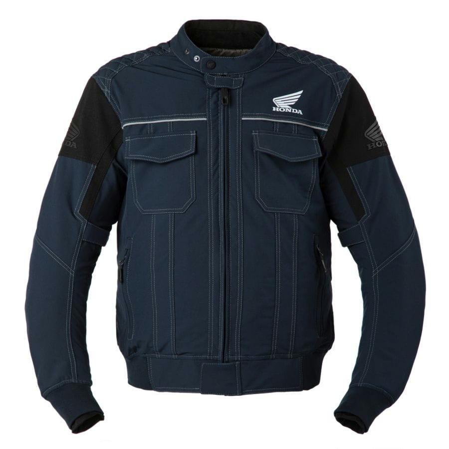 【レトロ・刺繍】HONDA ライダースジャケット バイク用 Mサイズ HONDA ライダースジャケット バイク トリコロール刺繍ワッペン カーキ