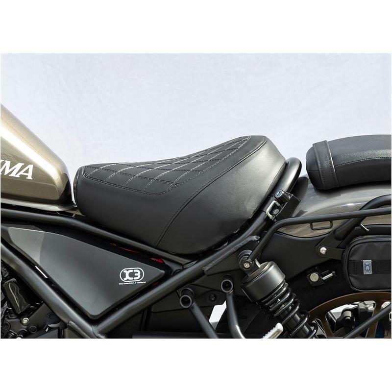 キジマ KIJIMA シート リーチタイプ フロント ダイヤモンドステッチ ブラック レブル250/S/500 '17〜_2