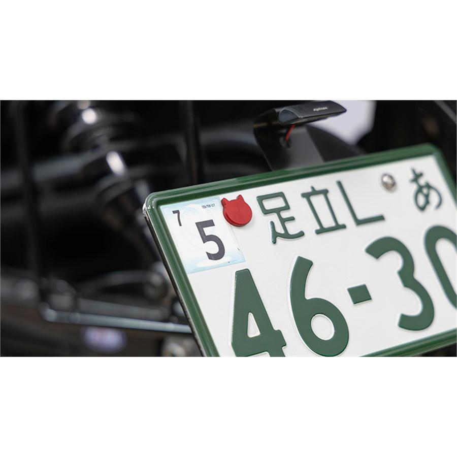 希少 わナンバー 大型 6 KIJIMA（キジマ） にゃんばーボルト M6×15mm レッド 1個入り : ネトセ