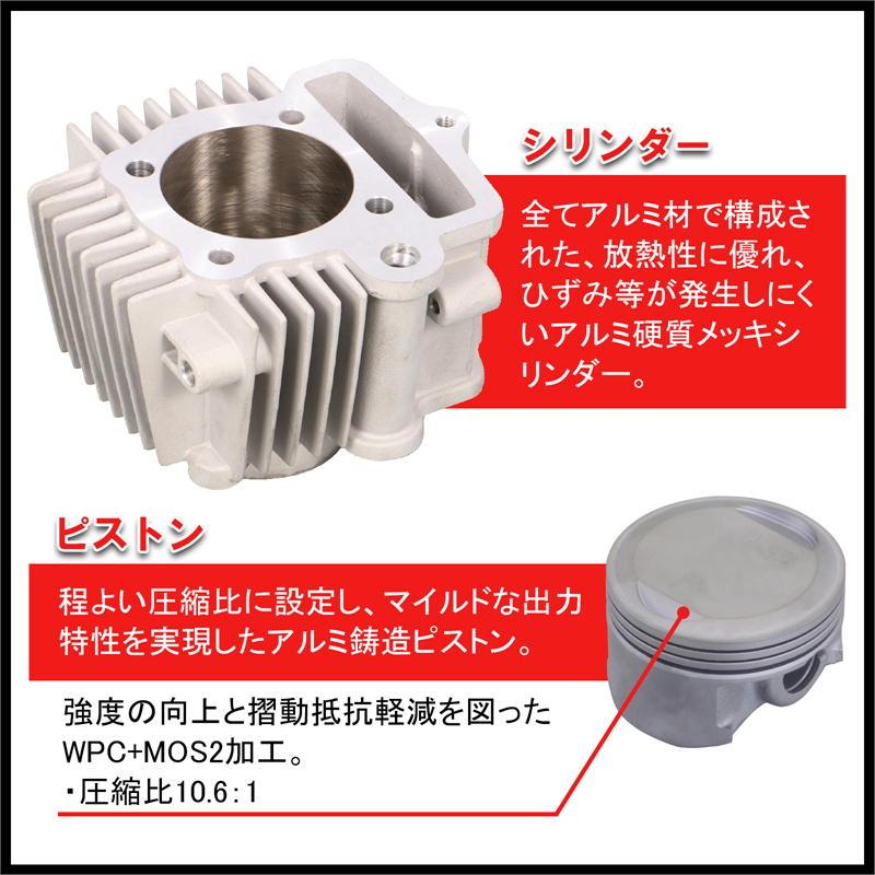 国産12vカブ 124ccボアアップ ボアアップ124ccキット - クリッピングポイント
