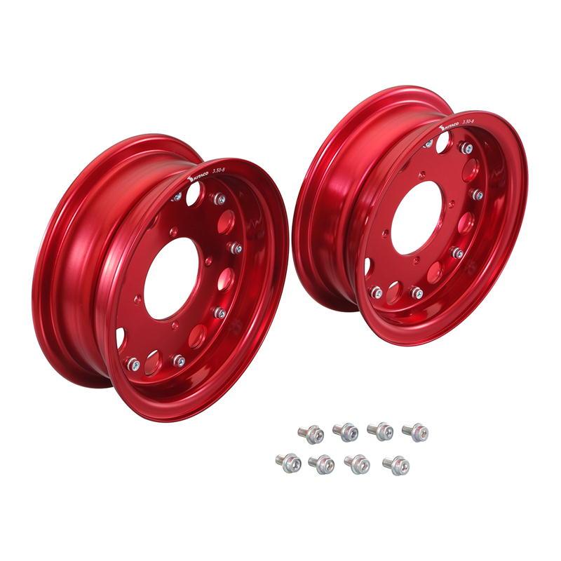 KITACO（キタコ） KITACO 8インチ アルミホイールSET 2.50SET・レッド