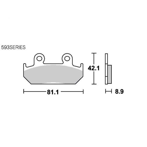 キタコ KITACO SBSブレーキパッド 593シリーズ HF ストリート フロントリヤ用｜neteceterashop｜02