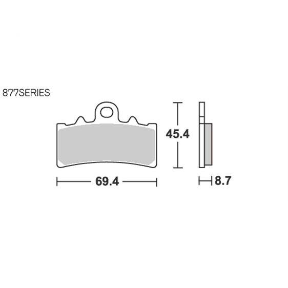キタコ KITACO SBSブレーキパッド 877シリーズ RST レーシングシンター フロント専用｜neteceterashop｜02