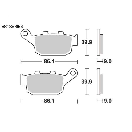 キタコ KITACO SBSブレーキパッド 881シリーズ RQ レーシングカーボン フロントリヤ用｜neteceterashop｜02