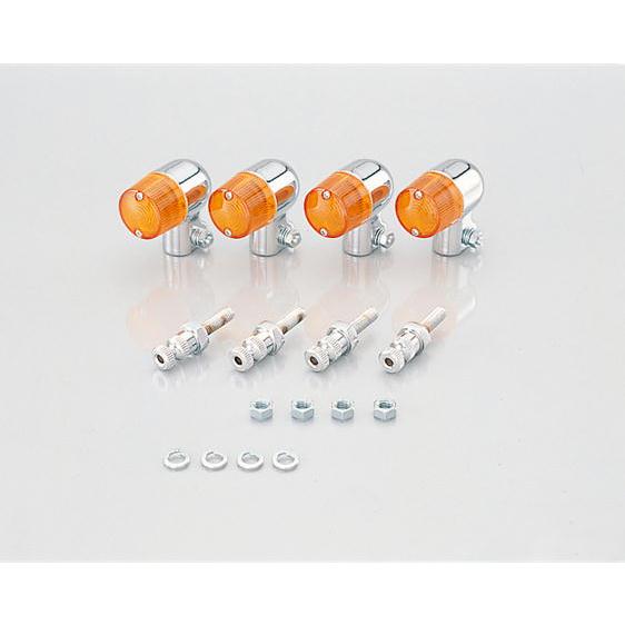☆ キタコ KITACO ウインカーキット 丸/ミニ YB 302021 683 KITACO（キタコ） ウインカーKIT 丸・ミニ/クローム/オレンジ YB-1
