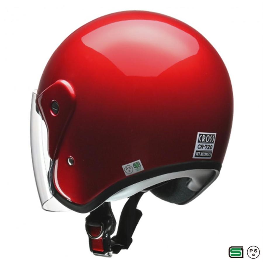 ヘルメット リード工業 LEAD CROSS CR-720 キャンディーレッド フリー 57〜60cm