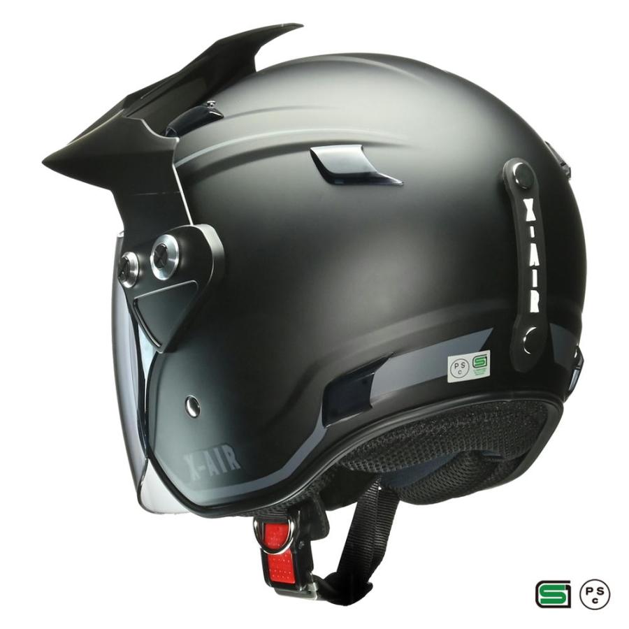 バイザー付きマットブラックヘルメット マルシン Marushin バイク ヘルメット ジェット バイザー付き M