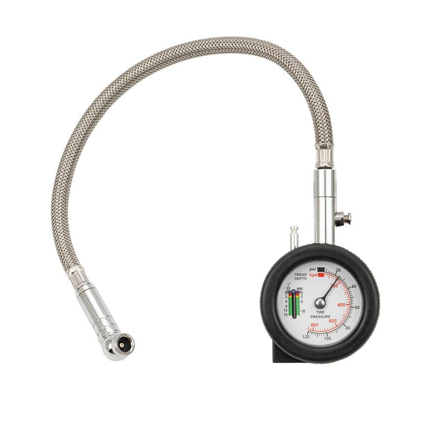 プロト PLOT コンパクトエアインフレーターゲージ タイヤ溝測定ゲージ付 ロングタイプ 120psi/800kpa対応 | plot