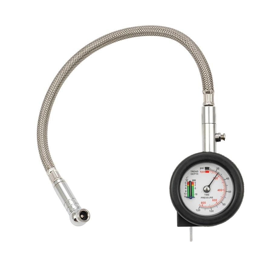 プロト PLOT コンパクトエアインフレーターゲージ タイヤ溝測定ゲージ付 ロングタイプ 120psi/800kpa対応 | plot | 01