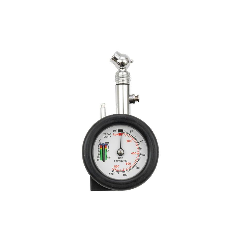 プロト PLOT コンパクトエアインフレーターゲージ タイヤ溝測定ゲージ付 ショートタイプ 120psi/800kpa対応 | plot