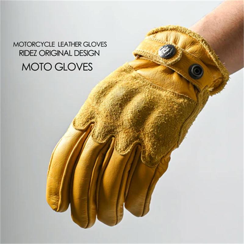ライズ RIDEZ MOTO GLOVES REBEL MUSTARD RLG2202 サイズMの画像