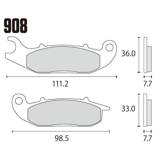 RK JAPAN（アールケー・ジャパン） RK ブレーキパッド 908 FINE ALLOY