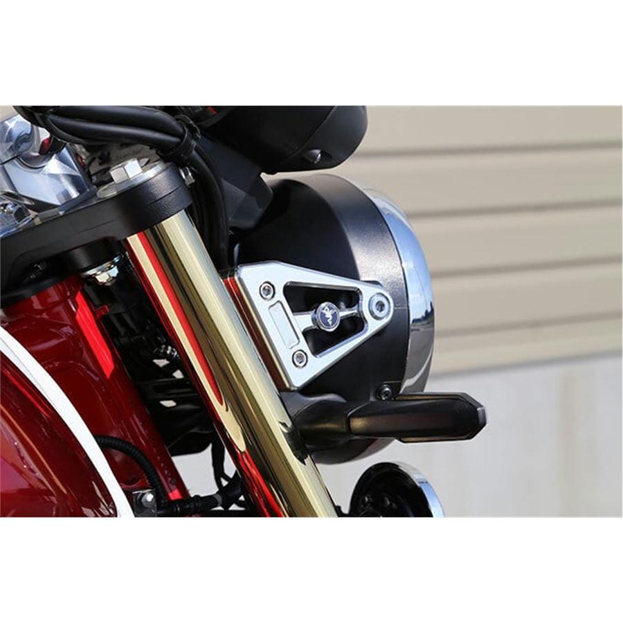 アールズギア r's gear バイク ライト CB1300SF・CB1100・ CB400SF ヘッドライトステー シルバー_3