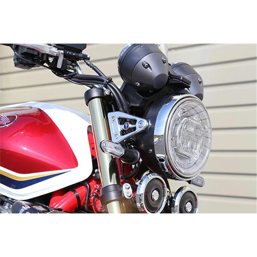 アールズギア r's gear バイク ライト CB1300SF・CB1100・ CB400SF ヘッドライトステー シルバー_4
