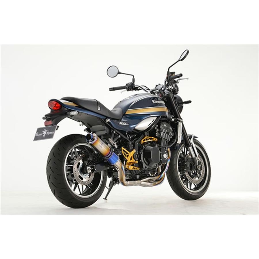 アールズギア r's gear ワイバンクラシックR フルエキゾースト Sタイプ チタンドラッグブルー Z900RS/CAFE/SE '23〜の画像