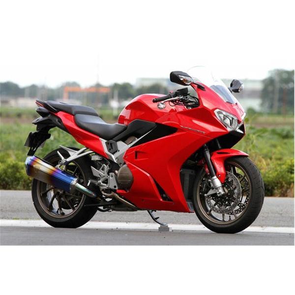アールズギア r's gear ワイバン スリップオン クロスオーバル チタンドラッグブルー VFR800F/X '14〜'22の画像
