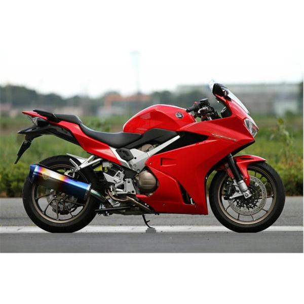 アールズギア r's gear ワイバン スリップオン クロスオーバル チタンドラッグブルー VFR800F/X '14〜'22の画像