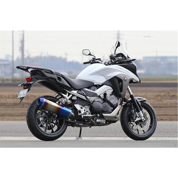 アールズギア r's gear ワイバン スリップオン クロスオーバル チタンドラッグブルー VFR800F/X '14〜'22の画像