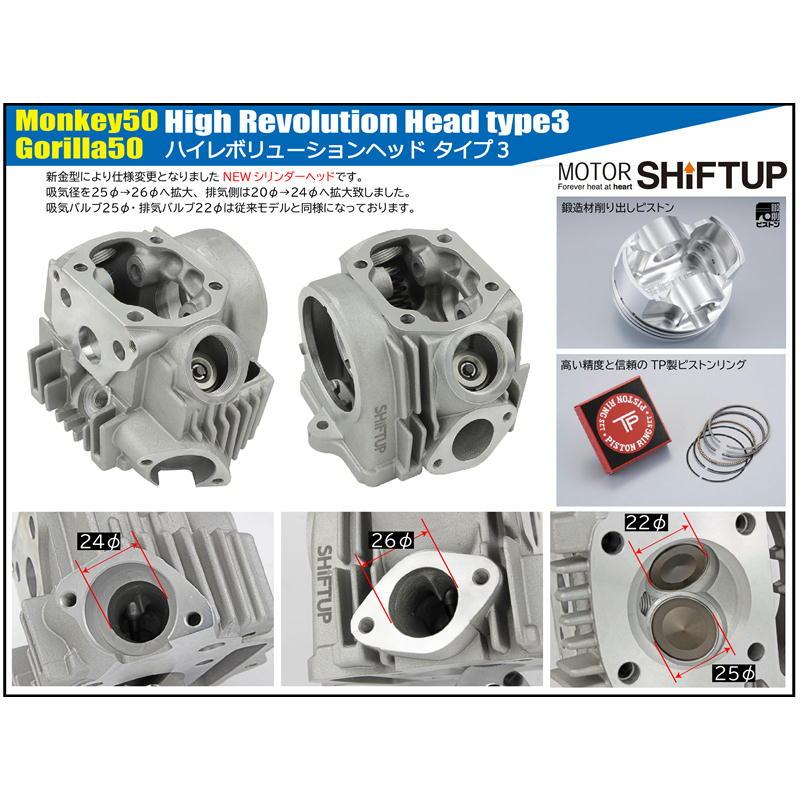 シフトアップ SHIFTUP モンキー 88ccハイレボリューション ボアアップ 