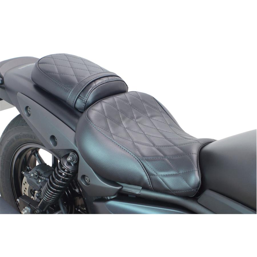 黒いダイヤモンドキルティングバイクシート武川カバー スペシャルパーツ武川 SP武川 クッションシートカバー リアシート用