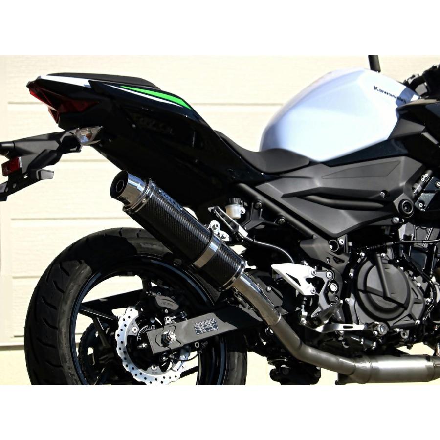 ダブルアールズ WR'S ラウンド カーボンサイレンサー スリップオン JMCA認証 Z250 2BK-EX250P・8BK-EX250Y/ Z400 2BL-EX400G・8BL-EX400L '19〜'22/'23〜