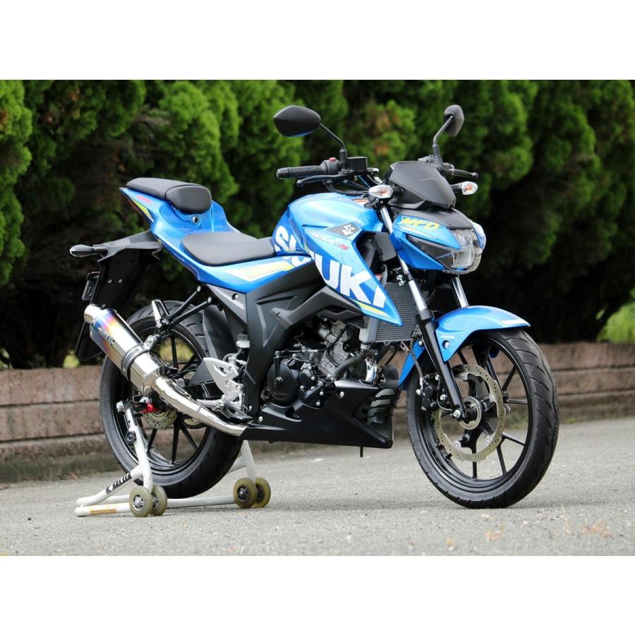 ダブルアールズ WR'S バイク マフラー 2018-2021 GSX-S125 (2BJ-DL32B)/ GSX-S150 (逆輸入車) ST-OVAL 焼き色タイプ フルエキゾースト JMCA認証の画像