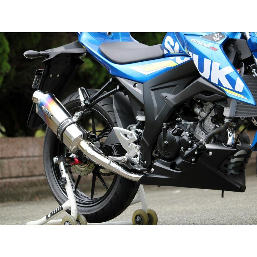 ダブルアールズ WR'S バイク マフラー 2018-2021 GSX-S125 (2BJ-DL32B)/ GSX-S150 (逆輸入車) ST-OVAL 焼き色タイプ フルエキゾースト JMCA認証の画像