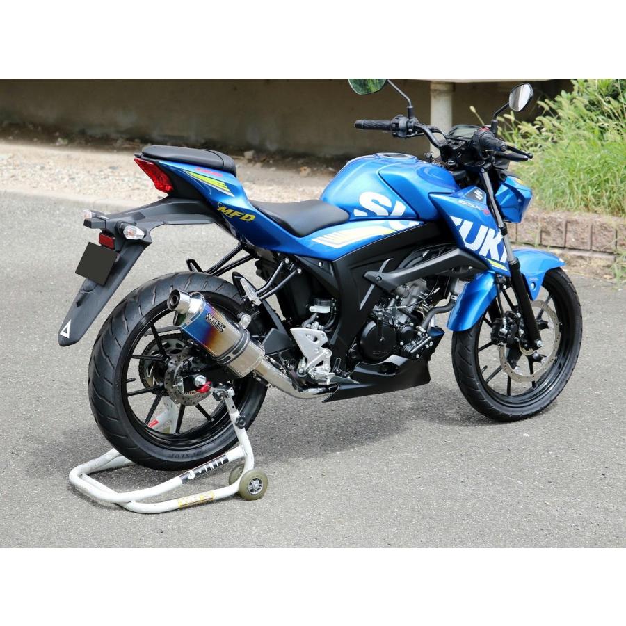 ダブルアールズ WR'S バイク マフラー 2018-2021 GSX-S125 (2BJ-DL32B)/ GSX-S150 (逆輸入車) ST-OVAL 焼き色タイプ フルエキゾースト JMCA認証の画像