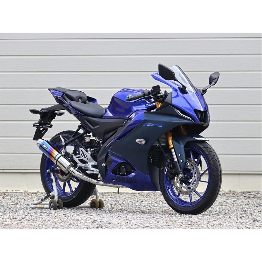 ダブルアールズ WR'S ラウンド 焼き色チタンサイレンサー フルエキゾースト YZF-R125・MT-125 【8BJ-RE45J】/YZF-R15 【8BK-RG86J】｜neteceterashop｜04