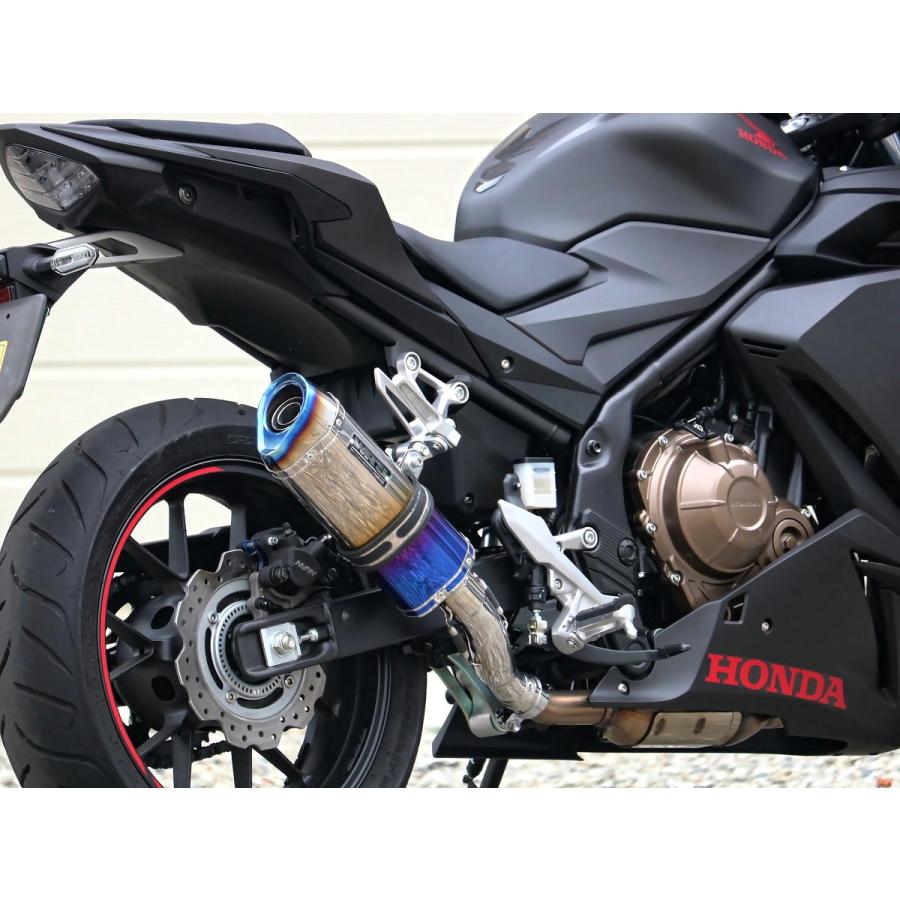 ダブルアールズ WR'S バイク マフラー 2019-2021・2022-2023 CBR400R /400X (2BL-NC56)(8BL-NC56) SS-OVAL 焼き色タイプ（チタンシェル） スリップオン JMCA認証_5