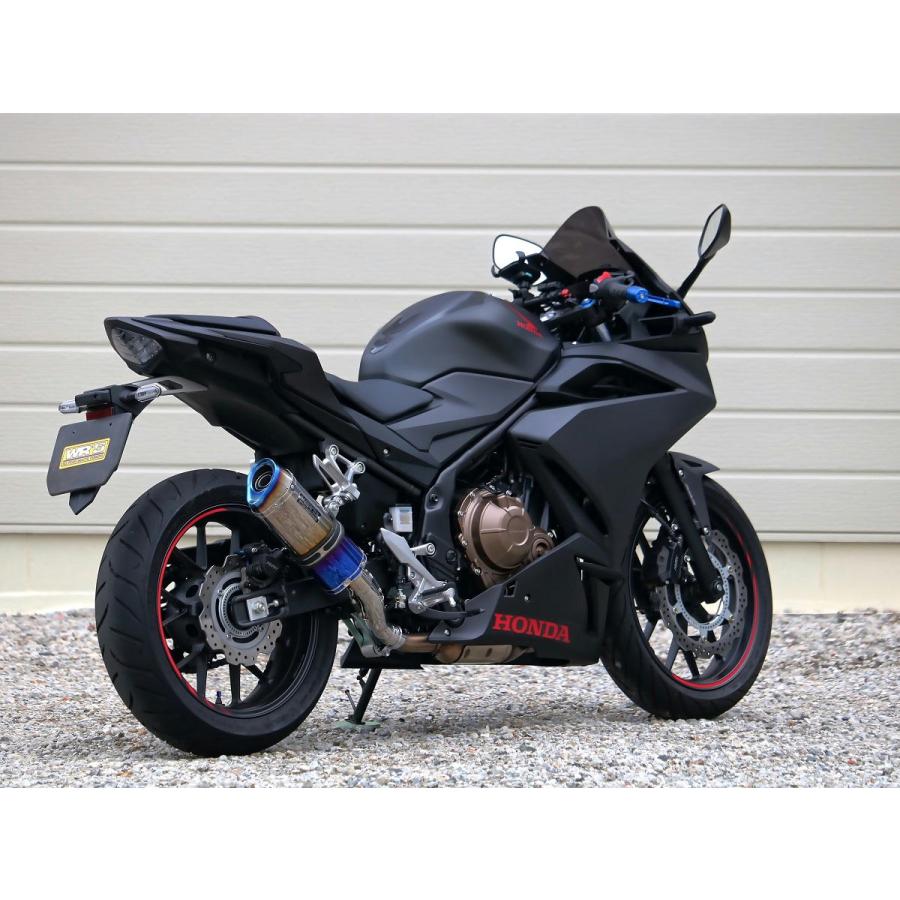 ダブルアールズ WR'S バイク マフラー 2019-2021・2022-2023 CBR400R /400X (2BL-NC56)(8BL-NC56) SS-OVAL 焼き色タイプ（チタンシェル） スリップオン JMCA認証_7