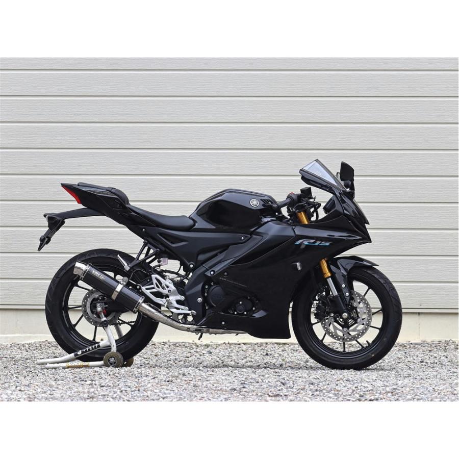 ダブルアールズ WR'S ラウンド カーボンサイレンサー フルエキゾースト YZF-R125・MT-125 【8BJ-RE45J】/YZF-R15 【8BK-RG86J】｜neteceterashop｜02