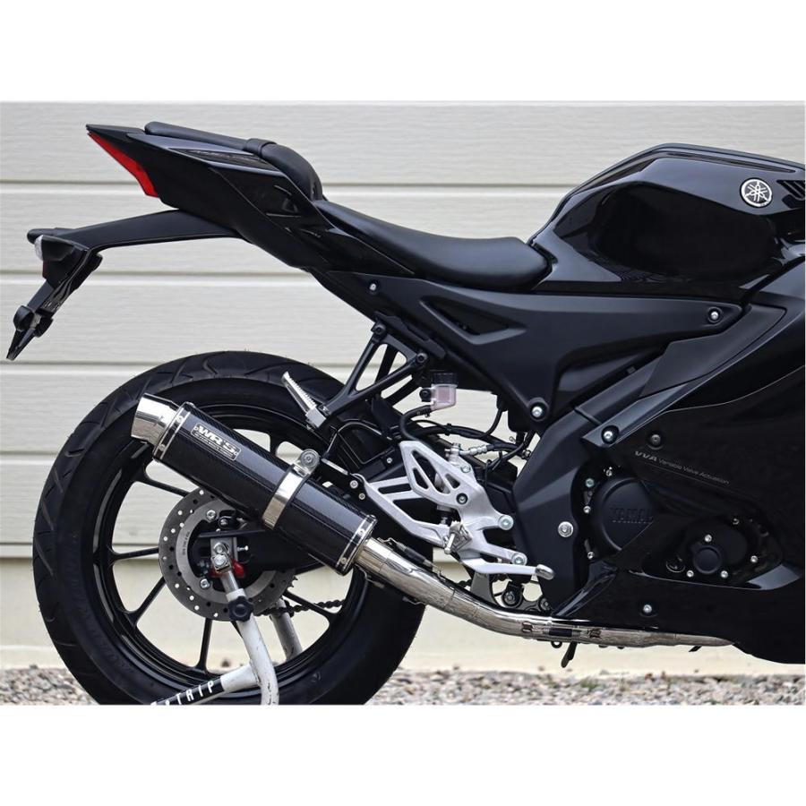 ダブルアールズ WR'S ラウンド カーボンサイレンサー フルエキゾースト YZF-R125・MT-125 【8BJ-RE45J】/YZF-R15 【8BK-RG86J】｜neteceterashop｜03