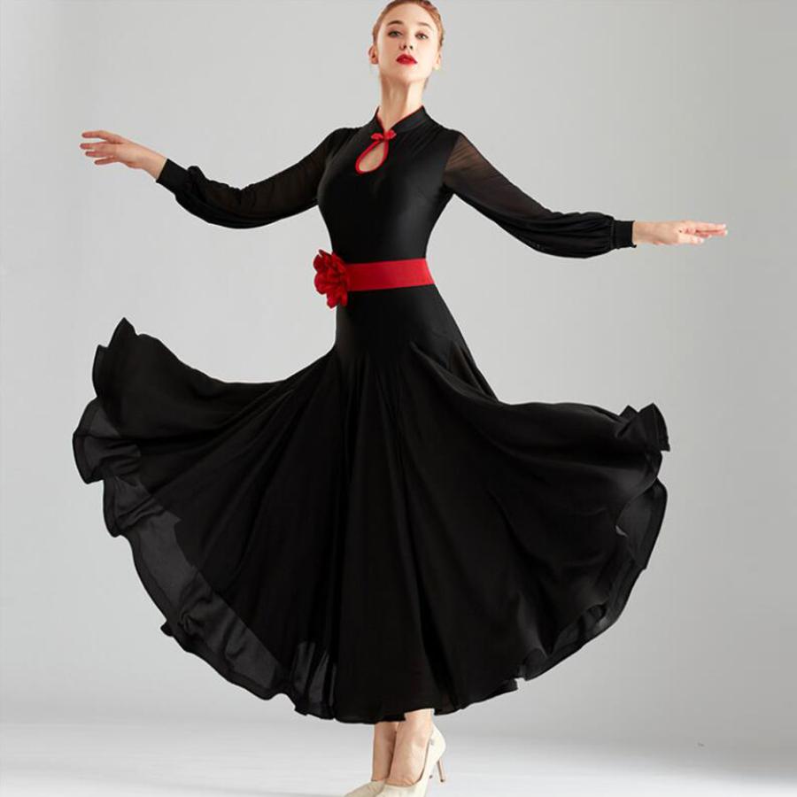 絶対一番安い 社交ダンス衣装 ワンピース モダンダンス ワルツ専用ドレス レッスン着 ルンバ サンバ 練習競技着デモ用 セミオーダー可 全2色 お気にいる Studiostodulky Cz