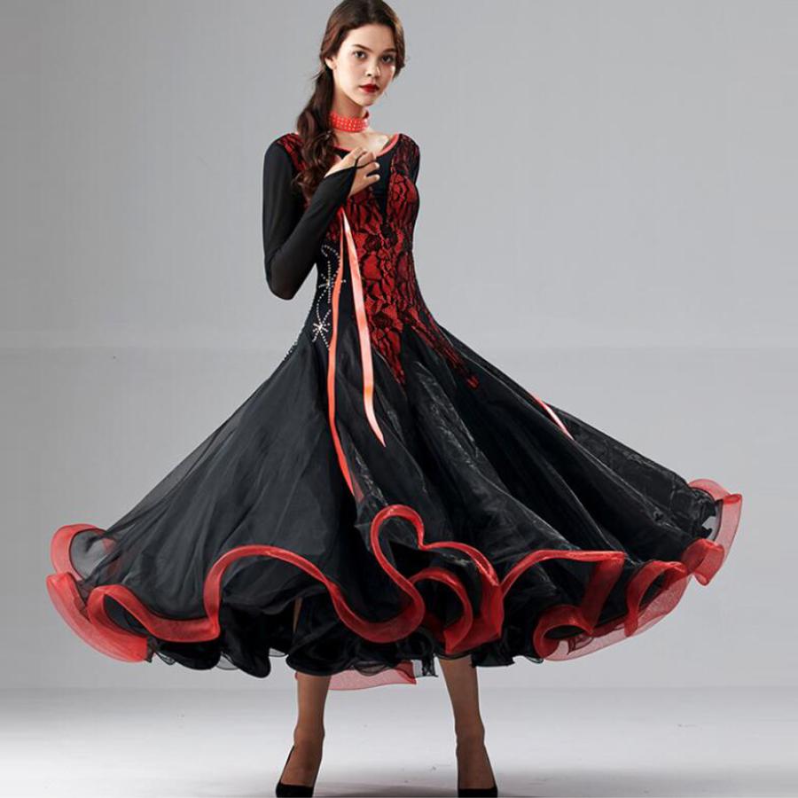 高い素材 新品レディース社交ダンスドレス 競技ドレス 発表会用演出服パーティードレスワンピース セミオーダー可 全3色 輝く高品質な Esiba Tg