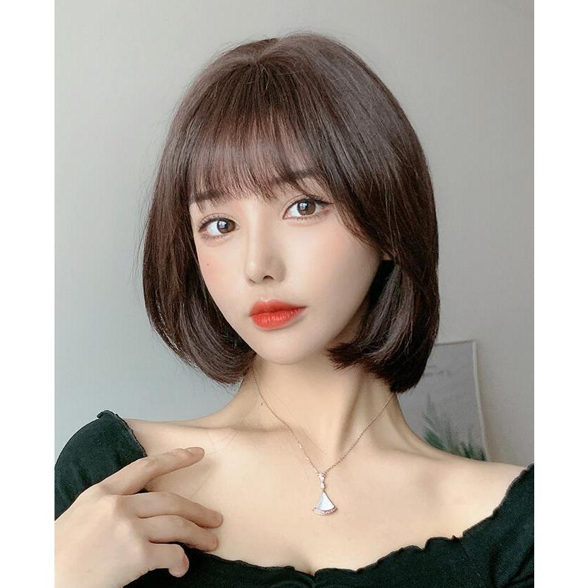 自然な人毛100フルウィッグ レディース人毛ウィッグ ボブ ショート セミロング 女性 医療用 かつら デイリー イメチェン ファッション