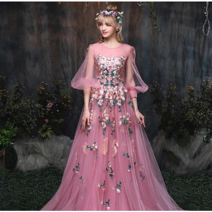 花仙子 ロングドレス 演奏会 カラードレス ウエディングドレスプリンセスライン カラードレス 結婚式 プリンセスライン ショッキングピンク 姫系 二次会 Colour1 Netfirststore 通販 Yahoo ショッピング