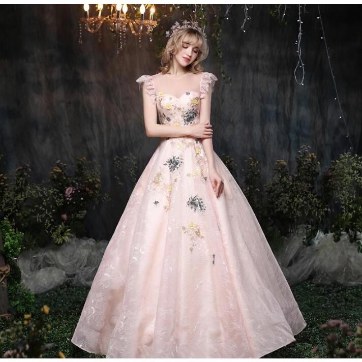 超美品 花仙子 ロングドレス 演奏会 カラードレス ウエディングドレスプリンセスライン カラードレス 結婚式 プリンセスライン ショッキングピンク 姫系 二次会 週間ランキング１位獲得 Skylanceronline Com