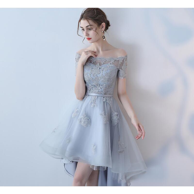 前短後長 ウエディングドレス 結婚式 2次会 花嫁 二次会ドレス エンパイア フォーマルドレス ショートドレス ミニドレス ウェディングドレス 格安 Dklf01 Netfirststore 通販 Yahoo ショッピング