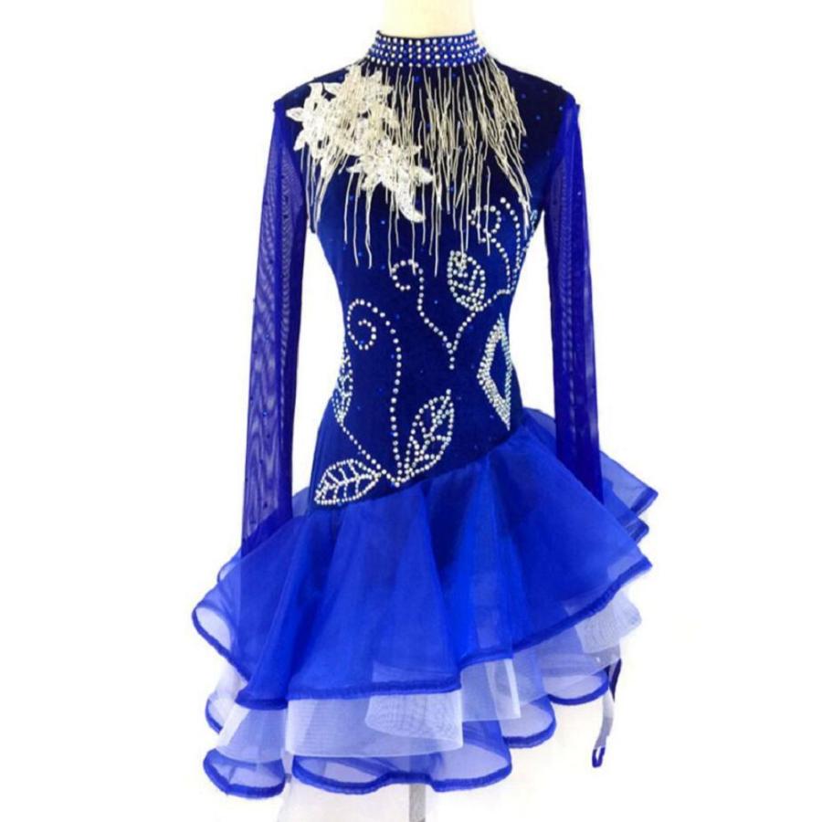手数料安い 高品質 社交ダンスドレス ラテンドレス モダンドレス ロングスカート ダンスウエア 競技 デモ ダンス衣装 ワンピース オーダーメード J42 安い購入 Www Muslimaidusa Org