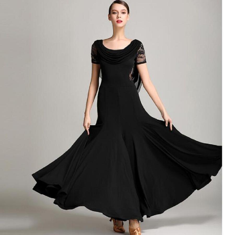 売れ筋 社交ダンスドレス 社交ダンス衣装 モダンダンス 社交ダンスワンピース 練習着 レッスン着 黒 黄色 マーメイドスカート フリル 裾ボリュー 好評 Carlavista Com